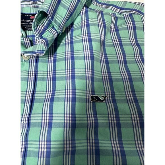 Vineyard Vines Poplin Button-down Shirt Men's Aquinnah Aqua Barrel Cuffs Size M - Picture 3 of 7
